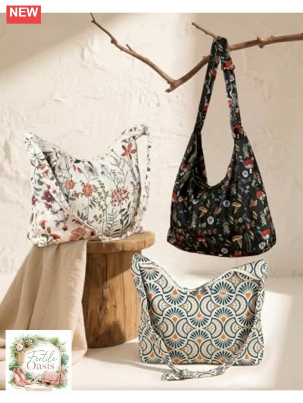 Corduroy Hobo Bag Large Zipper Tote Shoulder Crossbody Women